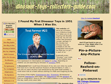 Tablet Screenshot of dinosaur-toys-collectors-guide.com